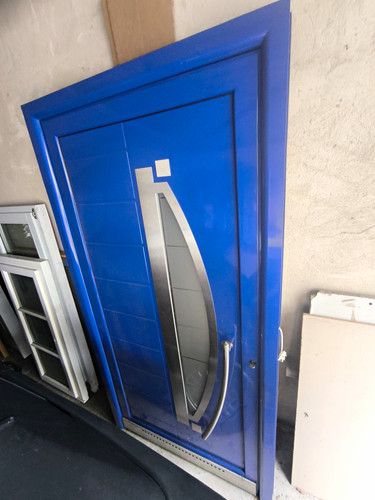 Hauseingangstür blau 110x210 - hauseingangstür,